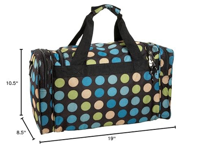 Rockland 19" Polyester Duffel Bag, Multi Blue Dot - color: Multi Blue, size: 19"