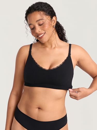 MOMANDA Lace Cotton Nursing Bras