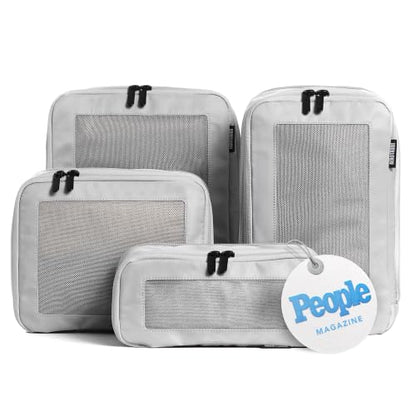 Aerotrunk Compression Packing Cubes for Travel, 4-Pack, Light Grey - color: Light Grey, size: 4-Pack