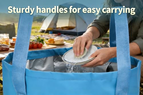 Foldable Washing Basin, Portable Bucket for Camping & Travel