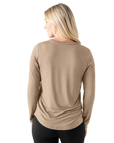 Kindred Bravely Everyday Nursing & Maternity Long Sleeve T-Shirt - color: Wheat, size: X-Small