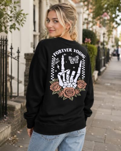Women's Maternity Nursing Sweatshirt with Double Zipper for Breastfeeding - color: Flower-black, size: X-Large