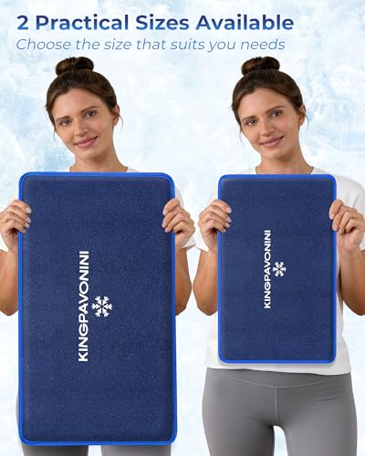 KingPavonini Soft Extra Large Ice Packs for Injuries Reusable, 13"x22" - style: X-Large (Pack of 1)