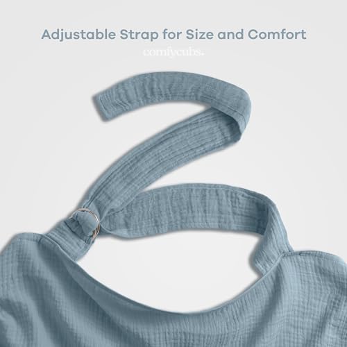 Muslin Nursing Cover Pack of 2 and Swaddle Blankets Bundled by Comfy Cubs
