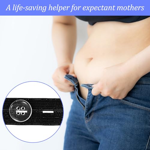 10pcs Adjustable Elastic Jean Waist Tightener Tool,Kids Pants Waist Extender Supplies,Maternity Pants Extender With 20 Buttons, Sewing Tool And Thread For Loose Jean Pant Button For Women Men