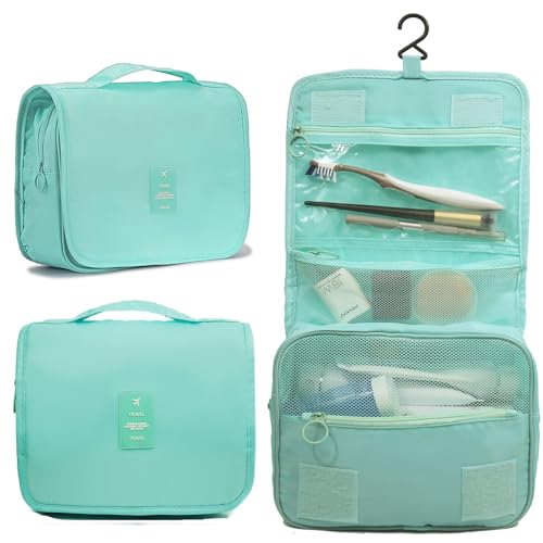 L&FY Multifunction Portable Travel Toiletry Bag Cosmetic Makeup Pouch Toiletry Case Wash Organizer(Sky Blue) - color: Sky Blue, size: Compact Size
