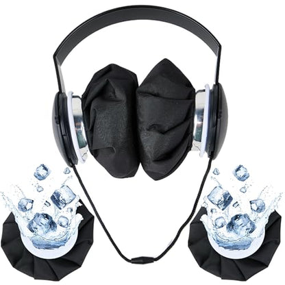 Reusable Ice Pack for Injuries Neck Cooler Ice Bags Hot Water Bag for Pain - color: Black