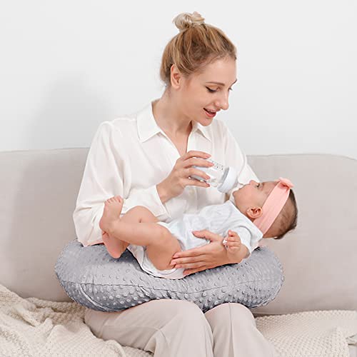 Nursing Pillow and Positioner, Breastfeeding, Bottle Feeding - color: Gray