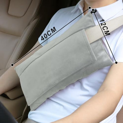 Post Surgery SeatBelt Pillow for Pregnancy Mastectomy Hysterectomy Recovery - color: Light Gray