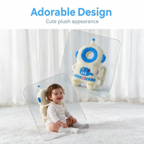 Baby Head Protector Backpack - Soft & Lightweight Fall Cushion Backpack for Toddlers Walking and Crawling(Blue Astronaut) - color: Blue Astronaut