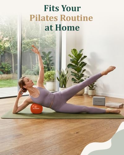Trideer 9 Inch Pilates Ball, Classic-Size Multi-Use Small Exercise Ball - color: Orange