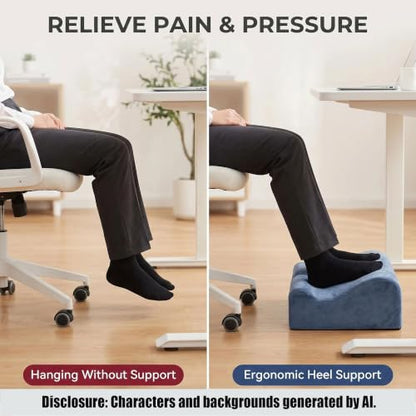 Work Foot Rest Under Desk,Comfort Foot Rest for Couch - color: Blue