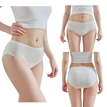 STARLY Women's Disposable Pure Cotton Underwear Travel Panties - color: White, size: X-Small