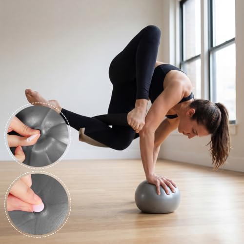 Sotiff 20 Pcs Small Pilates Ball Bulk 9 Inch Mini Yoga Ball - color: Gray,Black