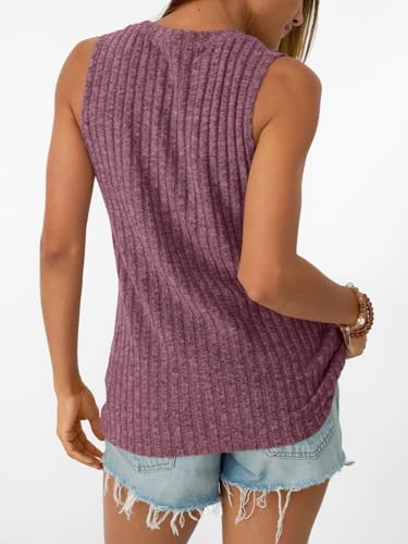 AUTOMET Womens Tank Tops Sleeveless Summer Basic Soft Clothes 2026 - color: Darkpink, size: X-Large