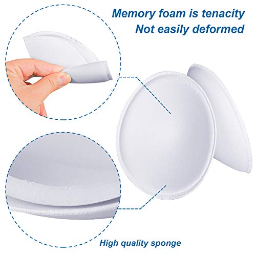 3 pairs Round Soft Bra Inserts Pads Removable Sport Bra Cups inserts Mastectomy Bra Inserts For Bikini Top Swimsuit - color: B/Cwhite