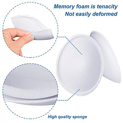 3 pairs Round Soft Bra Inserts Pads Removable Sport Bra Cups inserts Mastectomy Bra Inserts For Bikini Top Swimsuit - color: B/Cwhite