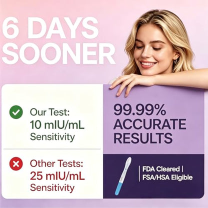 Early Detection Pregnancy Test Sticks 10 MIU/mL,15 Pack - size: 15-Pack