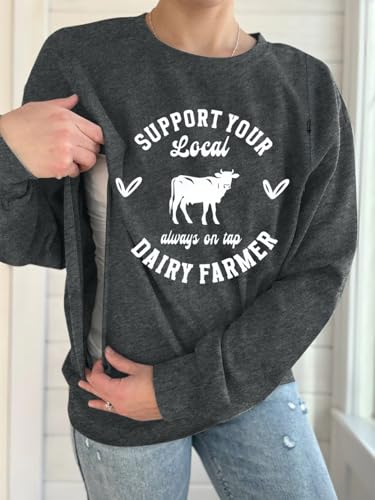 UNIQUEONE Nursing Sweatshirt Women Hidden Zip Breastfeeding Shirts - color: Grey, size: Small
