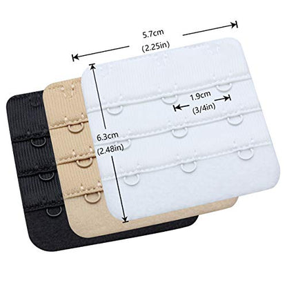 Wingslove Womens Bra Extender Bra Band Breathing room 3pcs-Pack Multi-size - color: 3 Hook 3/4 Inch