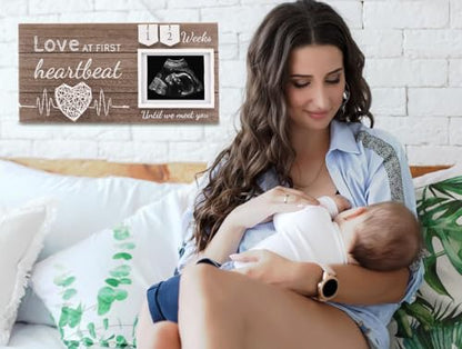 Garybank Pregnant Mom Gifts, Ultrasound Picture Frame with Weekly Countdown - color: Dark