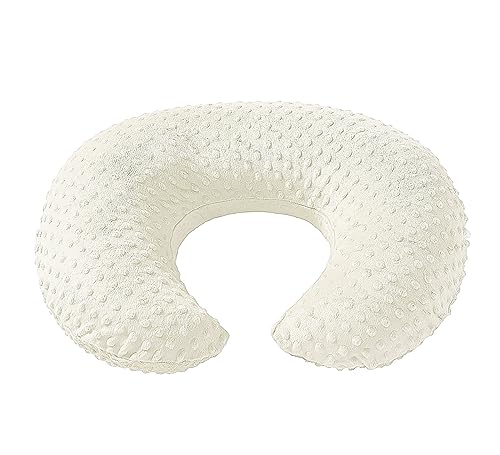 Dots Nursing Pillow Cover, Plush Breastfeeding Pillow Case - color: Pristine
