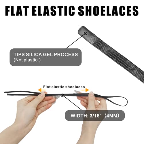 2Pairs Elastic Shoe Laces for ON Cloudtilt Sneakers - color: Black03, size: 28in (70cm)
