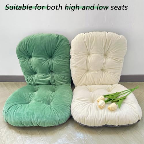 Office Chair Cushion Desk Seat Pad with Back Support for Dorm Chairs - color: Fruit Green