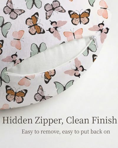 Nursing Pillow Covers 2 Pack, Stretchy Breastfeeding Pillow Covers for Baby - color: Butterfly Dance