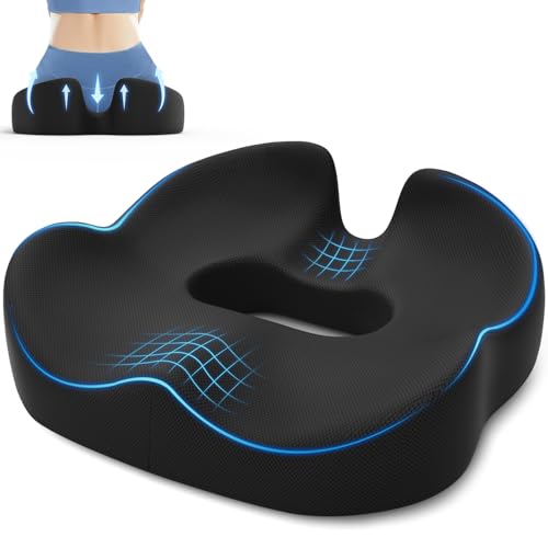 SweetSlubr Large Donut Pillow Seat Cushion, Lifting Cushions (Black) - color: Black, size: Large