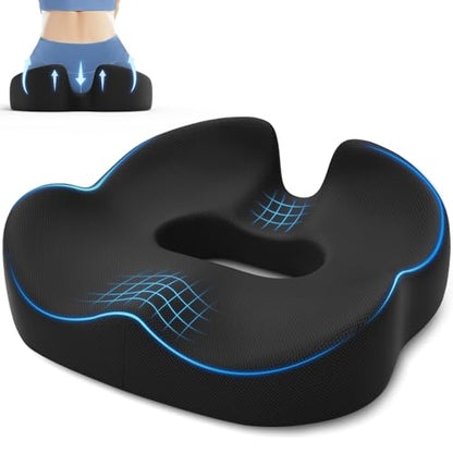 SweetSlubr Large Donut Pillow Seat Cushion, Lifting Cushions (Black) - color: Black, size: Large