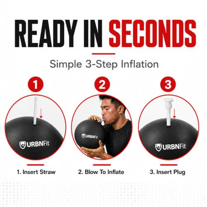 URBNFit Pilates Ball — 9 Inch Small Exercise Ball - color: Black