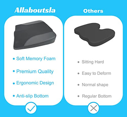 Allaboutsla Car Seat Cushion, Car Seat Cushions for Long Driving - color: Black