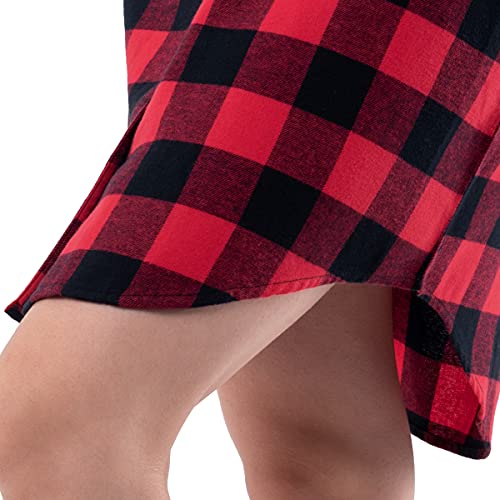 Fruit of the Loom Women's Flannel Sleep Shirt - color: Buffalo Check, size: X-Large