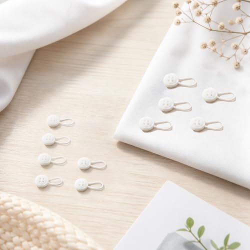 12Pcs Shirt Collar Extender,Button Extender Set,Collar Expander Buttons - color: white