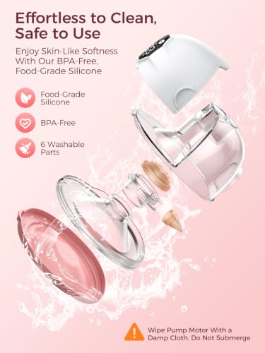 Wearable Breast Pump Hands Free Electric Pump,Strong Suction Hospital Grade