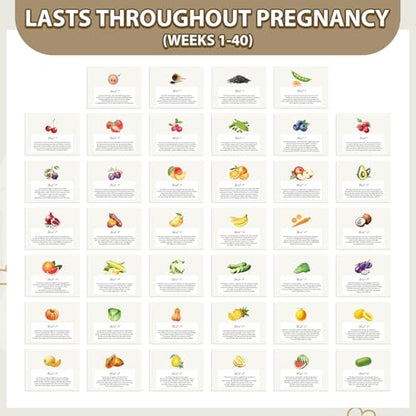 Gueevin Pregnancy Calendar for First Time Moms Weekly Baby Growth Gift