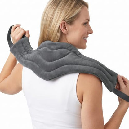 Microwavable Heat Pad for Neck and Shoulders, Warm Compress Wrap, Grey - color: Heat Pad05 -Grey