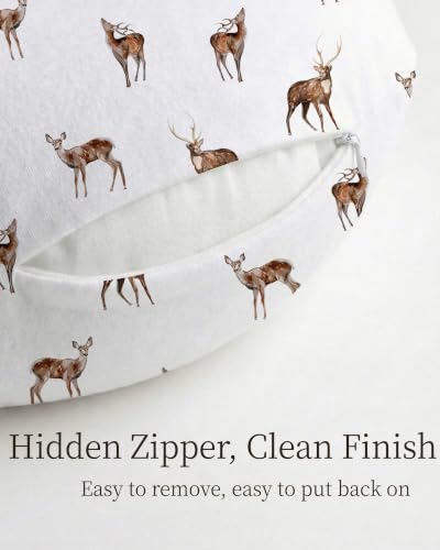Nursing Pillow Covers 2 Pack, Stretchy Breastfeeding Pillow Covers for Baby - color: Forest Lodge