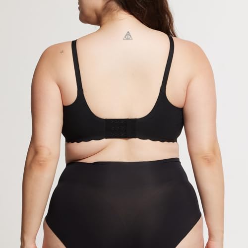 Seamless Maternity Nursing Bra -Adjustable Wide Straps & 3D Lift, Breathable Fabric for Nursing Sleep Bra - color: Black, size: 3X-Large