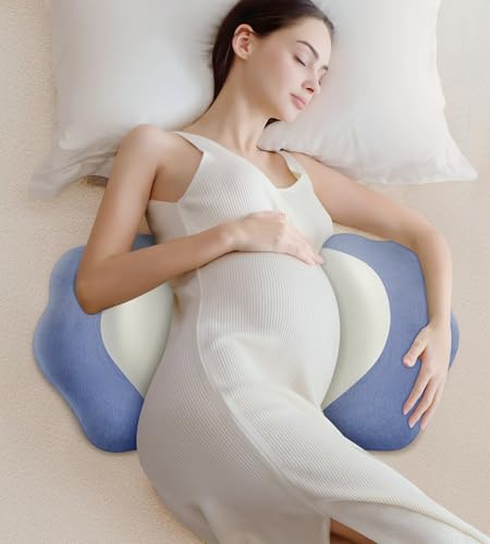 DONAMA Memory Foam Pregnancy Pillow Maternity Wedge Pillow for Side Sleeper - color: Dark Blue