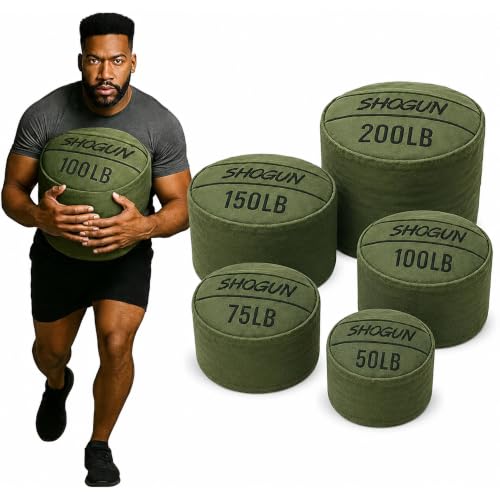 Shogun Sandbags for Working Out – Heavy Duty Workout Sandbag for Weight Training, Cross Training, Strongman, Fitness & Military Use – Adjustable Exercise Sand Bags for Full Body Training - color: Green, size: 150 LB