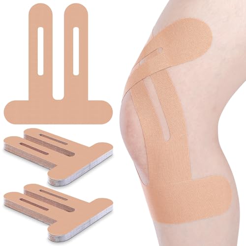 50 Pcs Precut Kinesiology Tape for Knees, Skin Color - color: Skin Color