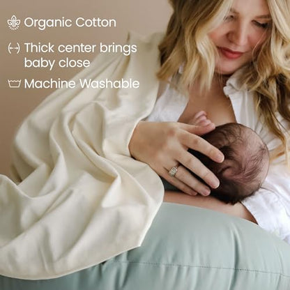 snuggle me Organic Baby Nursing Pillow for Breastfeeding - Slate - color: Slate - V2
