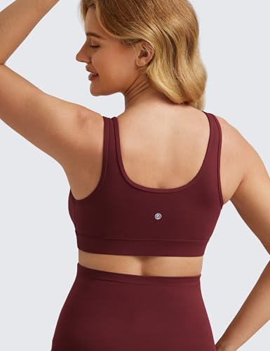 CRZ YOGA Maternity V Neck Nursing Bras - color: Red Merlot, size: X-Large