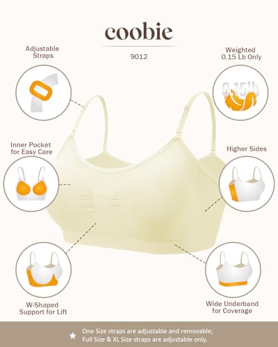 Coobie Seamless Scoopneck Bra - color: Ivory, size: One Size