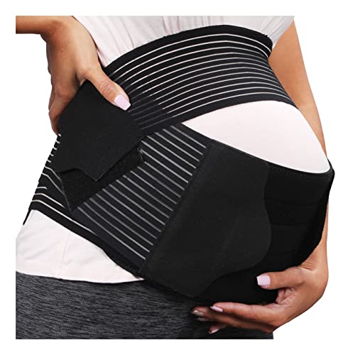 Maternity Back Brace Elite - Belly Band Relief From Back Pain - Belly Bands For Pregnant Women - Maternity Support Belt - Pregnancy Must Haves, (Medium, Onyx) - size: Medium