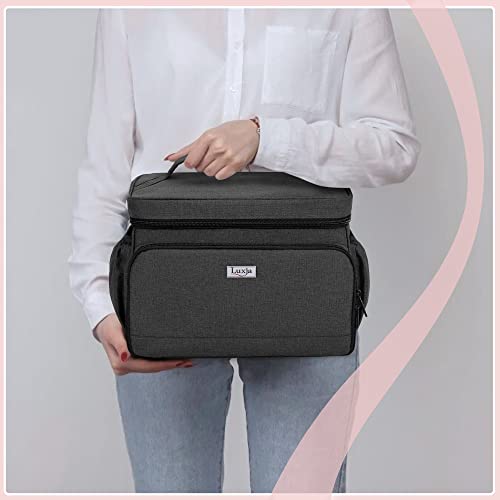 LUXJA Breast Pump Bag Compatible with Spectra S1 and S2, Black - color: Black