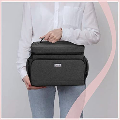 LUXJA Breast Pump Bag Compatible with Spectra S1 and S2, Black - color: Black