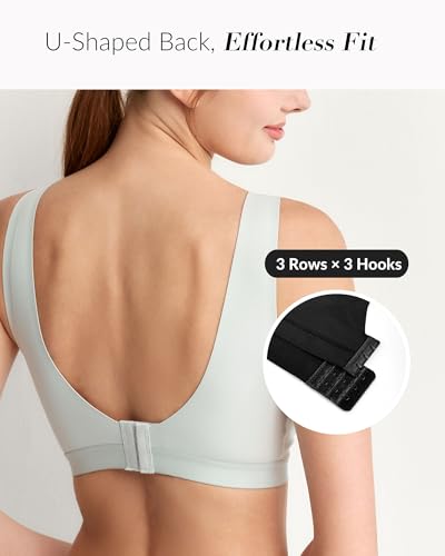 Mamaway Ultra Silky Crossover Nursing Maternity Wireless Bra, Smooth, Soft, Cooling - color: Light Blue, size: Large